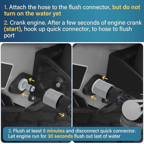 Image of Boat Quick Connect Flush Kit for Seadoo 1997-2011 Jetski PWC (Except 1999 & 2000 GTS) - Boat Hose Quick Release Kit for Kawasako Jet Ski Four-Stroke Engine