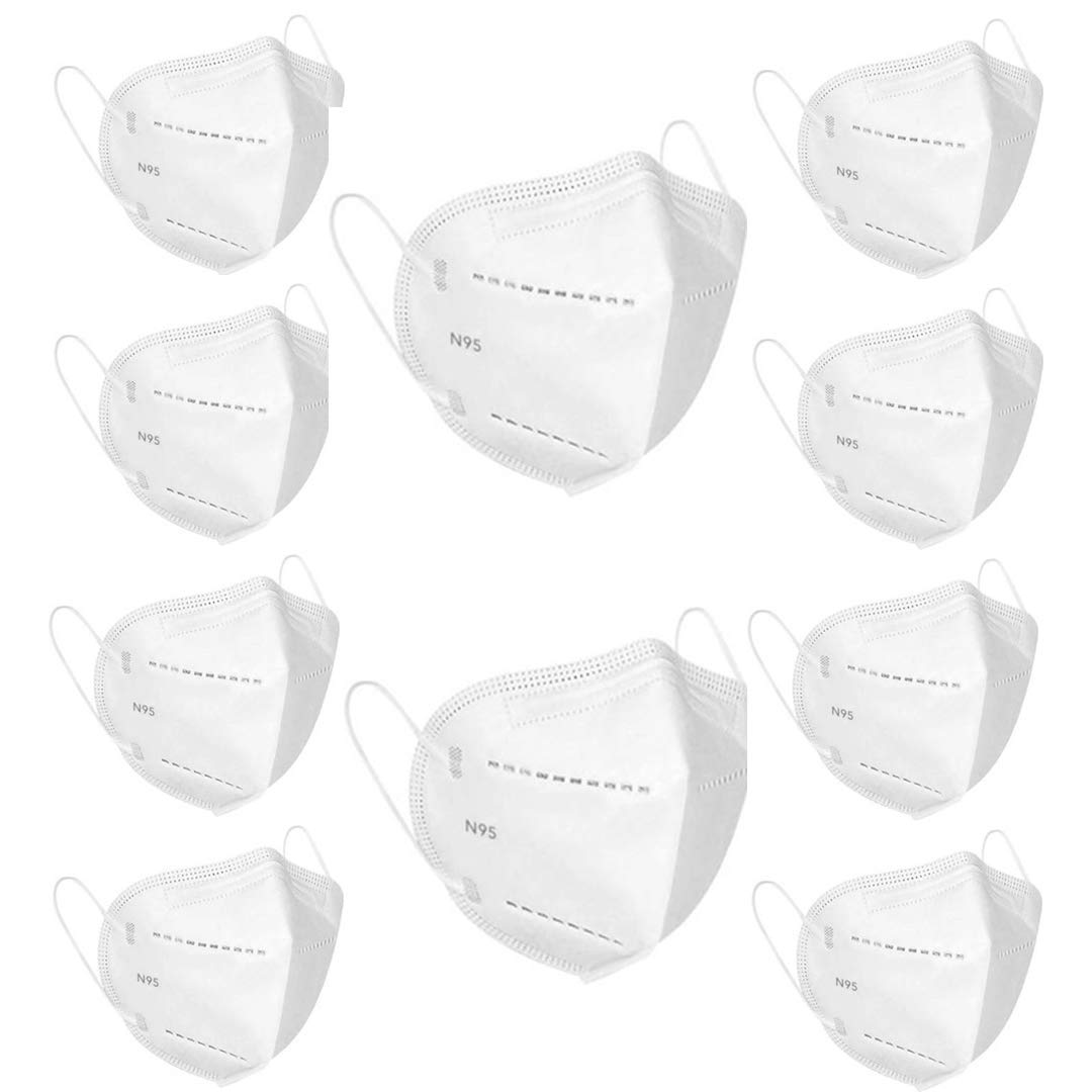 MASQ by Q-One 5 Layer Anti-Pollution, Anti-Bacterial (BFE>99%) CE, FDA, GMP, ISO Approved N95/KN95 Face Mask for Unisex, Men, Women, Boys, Girls with Size Adjustable Mask Strap (White, Pack of 10) (B092CT467R) Amazon Price History, Amazon Price Tracker