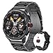 LIGE Smartwatch Herren 1.32" HD Voll Touchscreen Armbanduhr Fitness Tracker Android IOS, IP68 Wasserdicht Fitness Uhren mit Herzfrequenz, Musiksteuerung, GPS Sportuhr Smart Watch,Black
