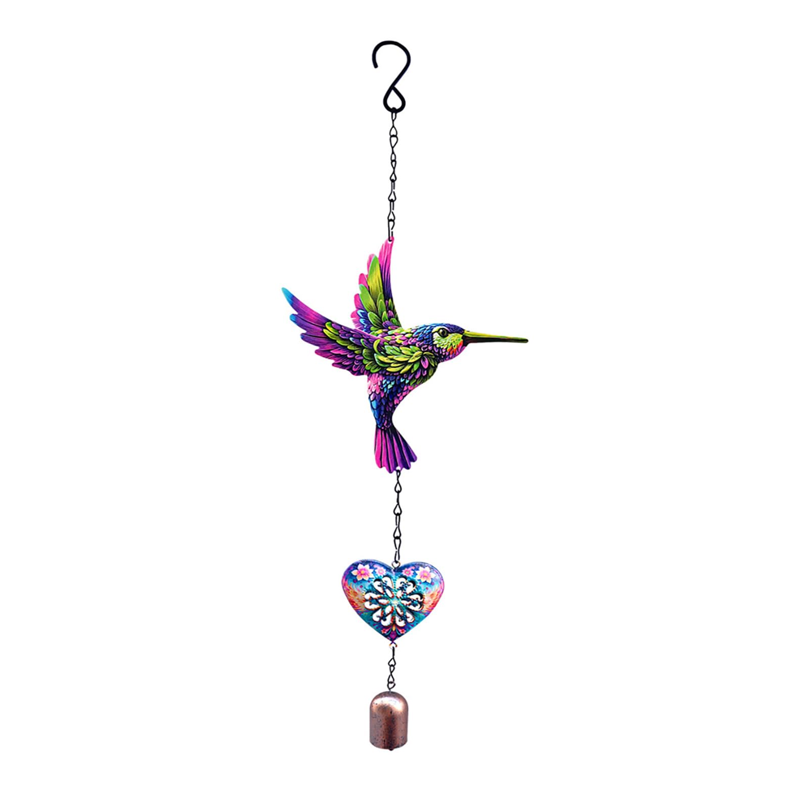 21inch Hummingbird Wind Chimes with Sound Ideal for Porch Balcony Decoration Memorial Birthday Present Bird Wind Chimes