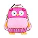 Price comparison product image Yodo Playful 3-Way Kids Insulated Lunch Bag - Preschool Toddler Backpack,FDA-approved liner, Large Front Quick Access Pouch for Snacks or Knickknacks, Pink Owl