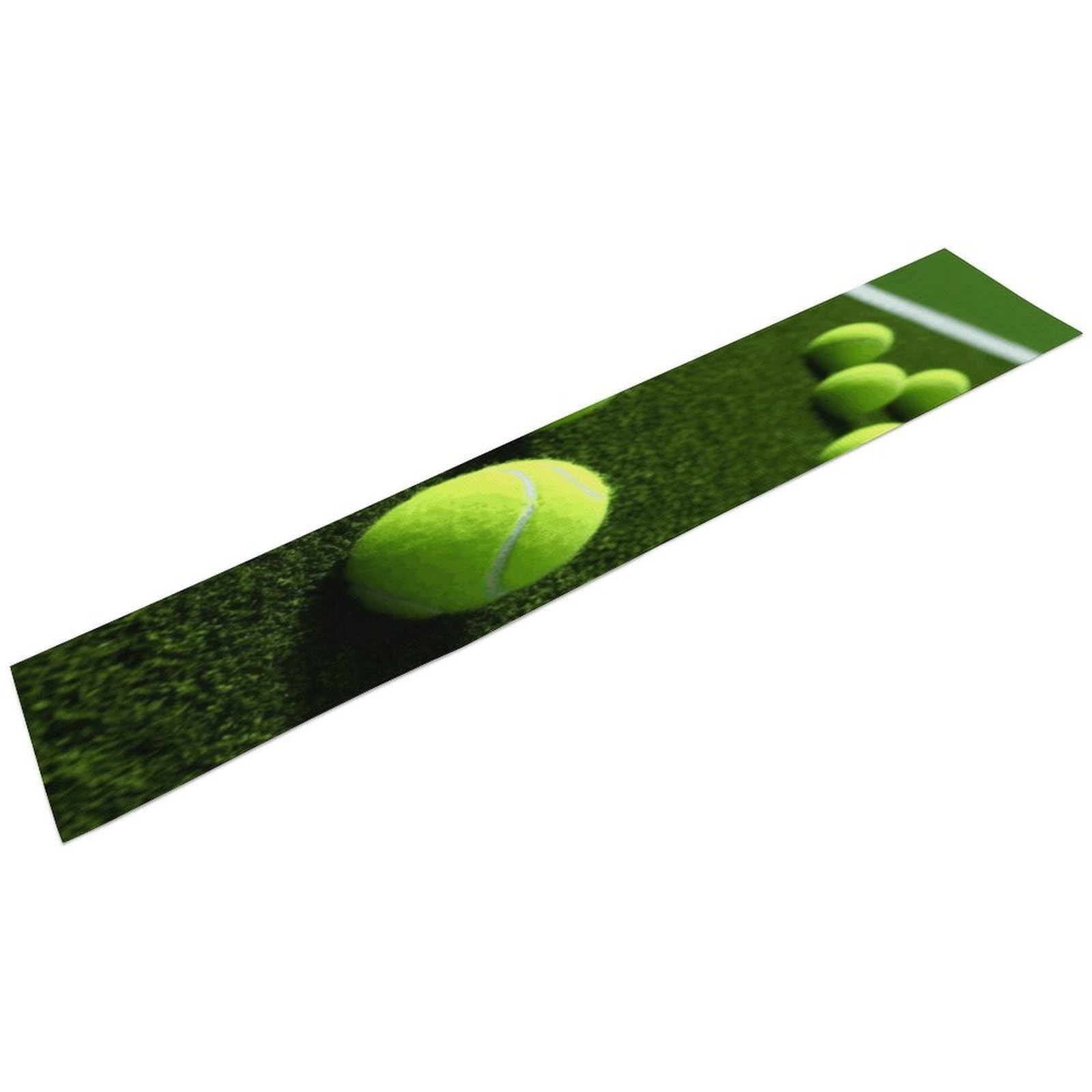 Tennis Balls on Tennis Grass Court Table Runner 13" X 72" Exquisite Linen Table Runner Wrinkle Resistant Farmhouse Rustic Table Runners Seasonal Table Decoration for Kitchen Dining Home Party