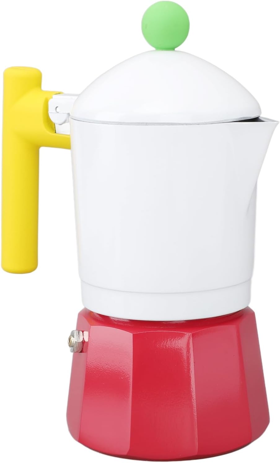 Headerbs Stove Coffee Maker Aluminium Alloy Italian Coffee Percolator Stovetop Maker for Home Office Travel Italian Coffee Percolator (Red)