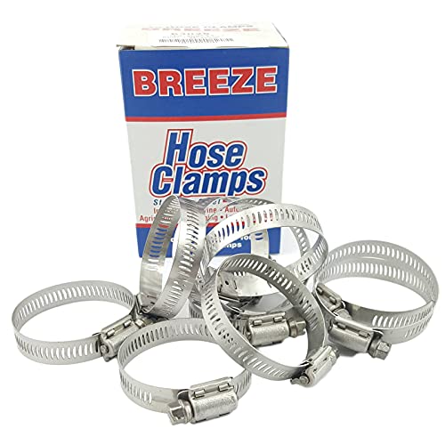 10 Pack Breeze 63028H Power Seal Marine Grade Stainless Steel Hose Clamp Effective Diameter Range: 1-5/16