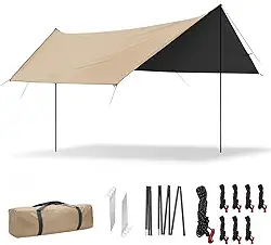 Tenda Gazebo 3x4m, UV 50+ UPF, Impermeáve, Adequado Para Camping, Praia,Jardim e Viagens,Com Proteção Solar Desmontável