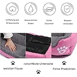 OUYUNKKA Hundebett Hundekissen (S, 43 x 32 cm) Viereckig Rosarot Hundesofa für Mittelgroße und Kleine Hunde und Katzen, Flauschig Weich Katzenbett Katzenkissen Hundebett für Französische Bulldogge