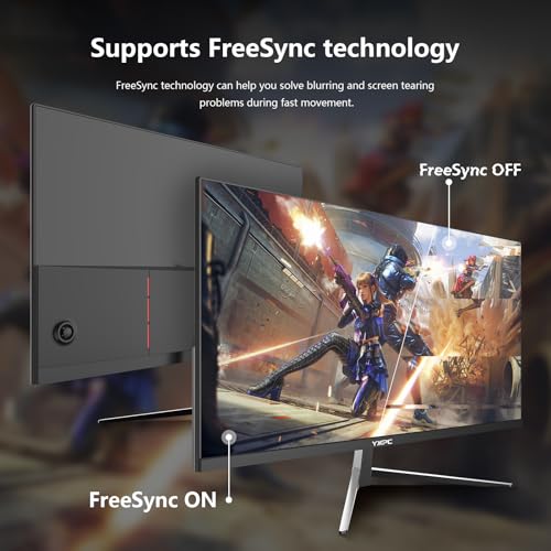 Image of 24 Inch Computer Monitor, 180Hz FHD 1080P VA Screen, 99% sRGB, 1ms, Frameless Design for Work and Play, HDMI, DP, VESA