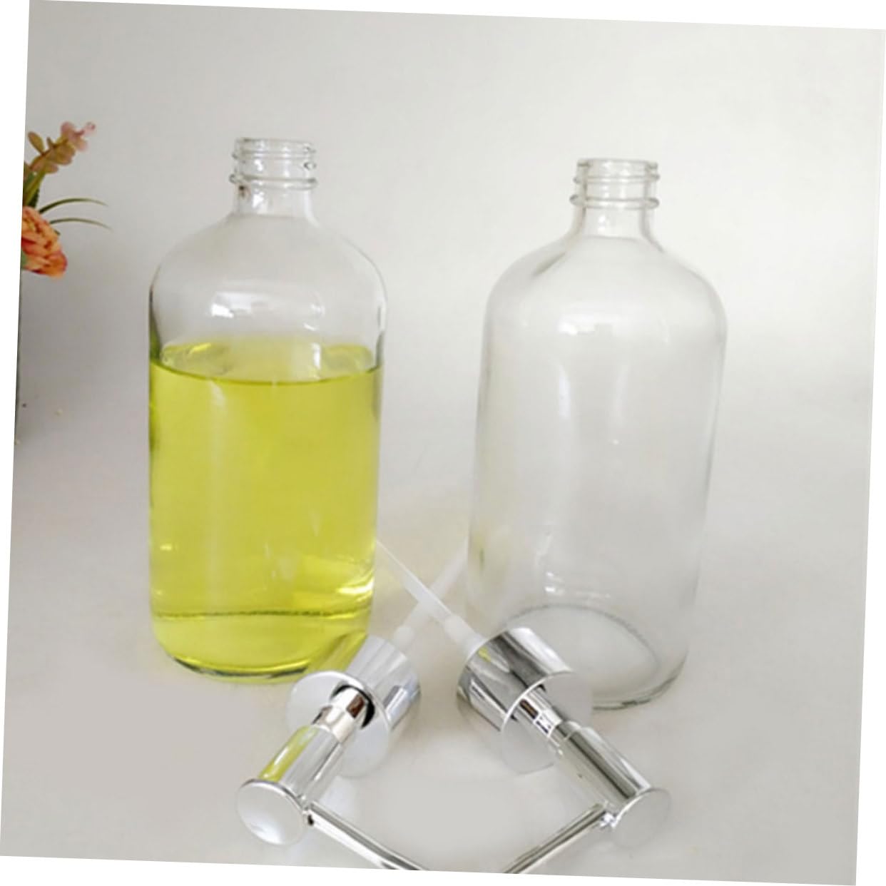 Cabilock 4 Piezas Contenedor De Loción Botella De Loción Portalápices para El Aula Contenedor De Artículos De Tocador Dispensador De Jabon Champú Botella De Vidrio