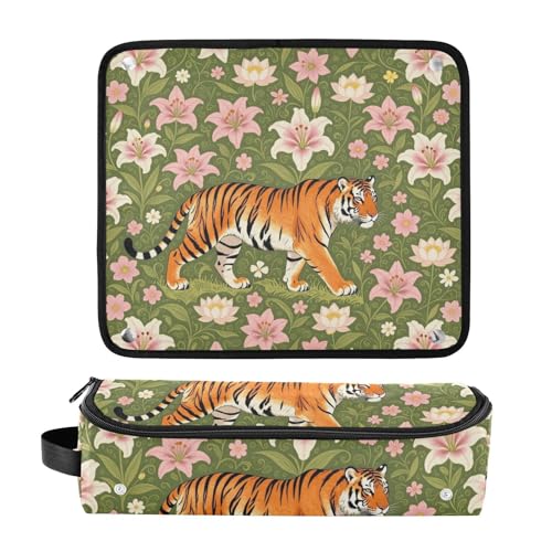 Bolso de viaje para herramientas de cabello y tapete resistente al calor con cremallera, organizador portátil para planchas, rizadores y cepillos miniatura 3
