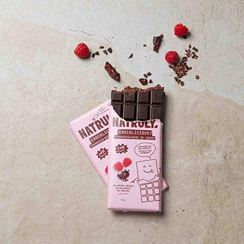 NATRULY Schokolade ohne Zucker und onhe Süßstoffe. Gesüßt mit Fasern aus Zichorien –Pack 4 Mix Flavours – Bild 5