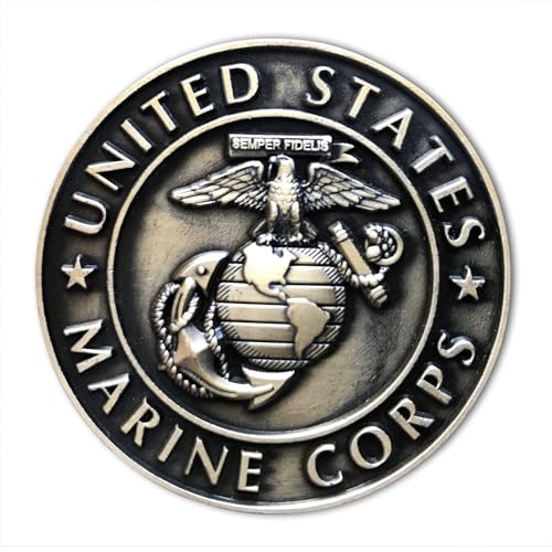 Imán Decorativo USMC Metal Bronce Antiguo