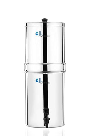 JL Gravity water filter with ceramic candles - 16Ltrs capacity(8+8 ltrs) (8.5 Quart, 1)