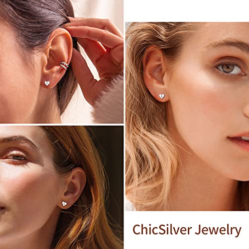Boucles d'oreilles initiale cœur argent pour tenue quotidienne