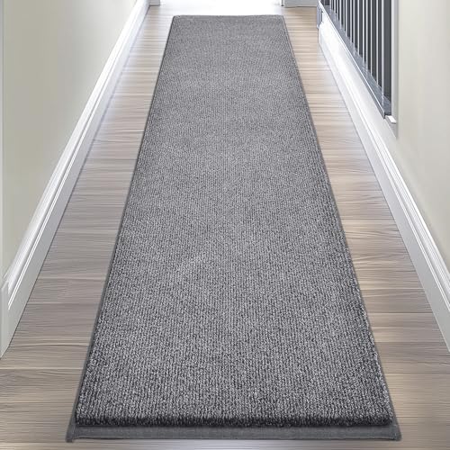 Image of Washable Runner Rug 24 inch x 96 inch Rectangular, Non Slip Absorbent Indoor Entryway Rug for Floor, Laundry, Hallway, Bedroom (Roll Packing)