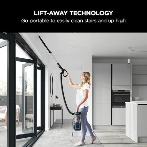 Shark Corded Upright Vacuum Cleaner 1.1L with Lift-Away Technology, LED Headlights, Anti-Allergen, 8m Cord, 750W, Crevice, Multi-Surface Tools, Blue/Black, NV602UK - Image 4