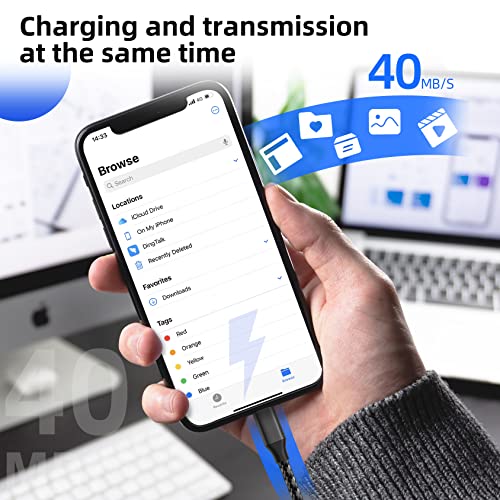 Iphone Charger 4 Pack 6 Ft Mfi Certified Lightning Cable Nylon Braided Cable Iphone Charger Fast Charging Cord Compatible With Iphone 14 13 12 11 Pro Max Xr Xs X 8 7 6 Plus And More #TOP3