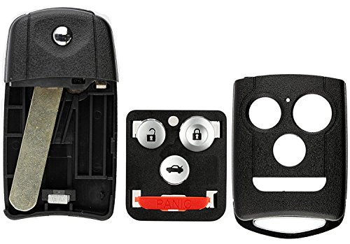 Coque de clé à rabat vierge KeylessOption pour réparer un boîtier usé