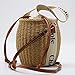 chengjiexu Borsa di Paglia Cestino di Cavolo Intrecciato A Mano alla Moda Casual Semplice Classico Borsa A Secchiello di Paglia D