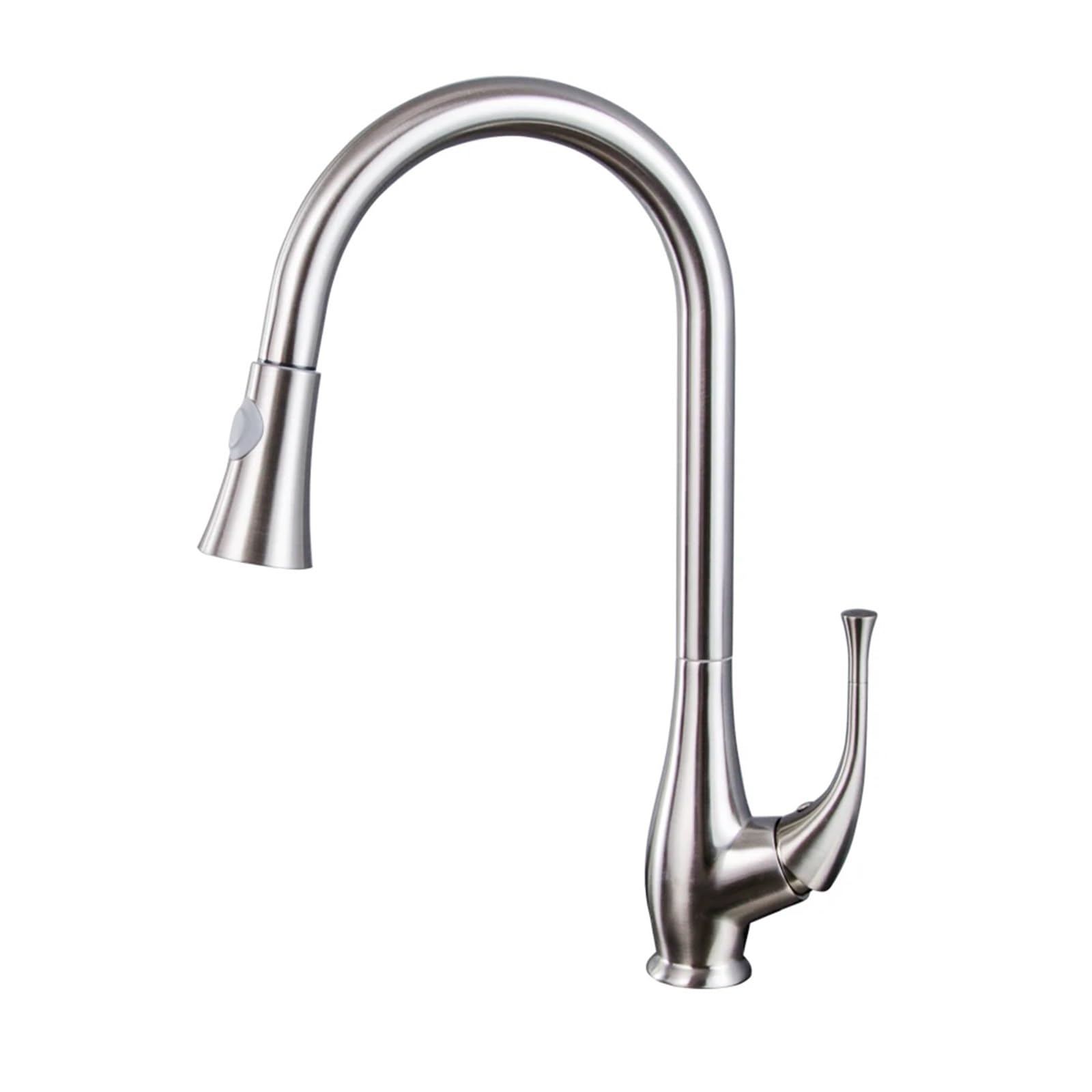 Grifo de cocina extraíble con cabezal de pulverización dual y mezclador de agua monomando en latón