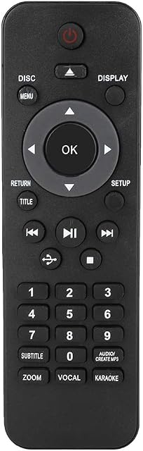 DVD Remote Control,Durable DVD Replacement Remote Control Remote Control for Philips DVP5982C1/37B DVP3350K,Remote Control Distance Over 8 Meters