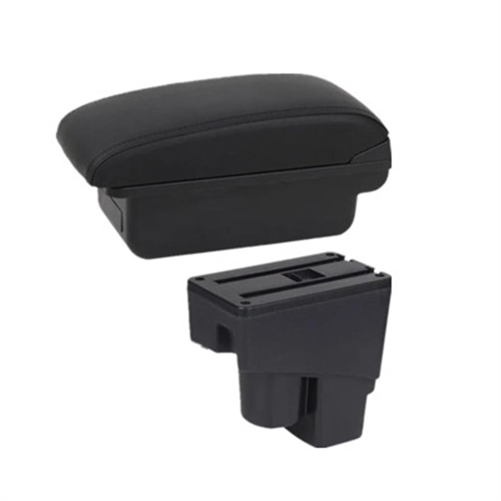 NOHEEU Car Armrest Special Storage Box Modification Parts For Fit For Jazz 1 2002 2003 2004 2005 2006 2007(A1 black line No USB)