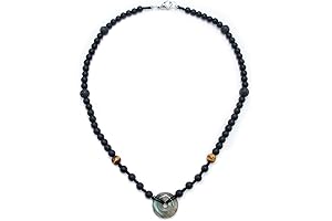 Labradorite Crystal Stone Beads Magatama Necklace