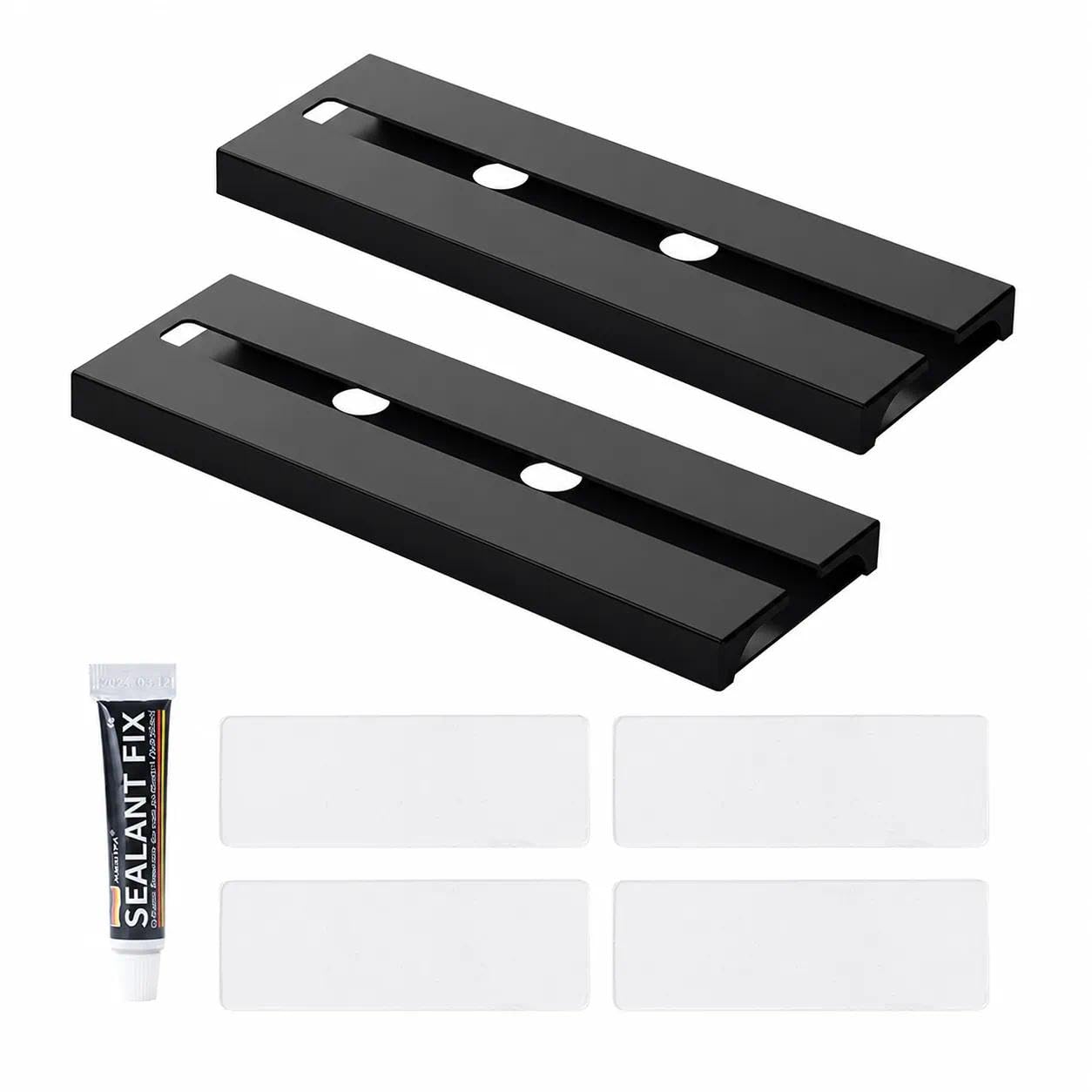Sotbnna 2 Pack Under Cabinet Wine Glass Rack, Adhesive Stemware Holder