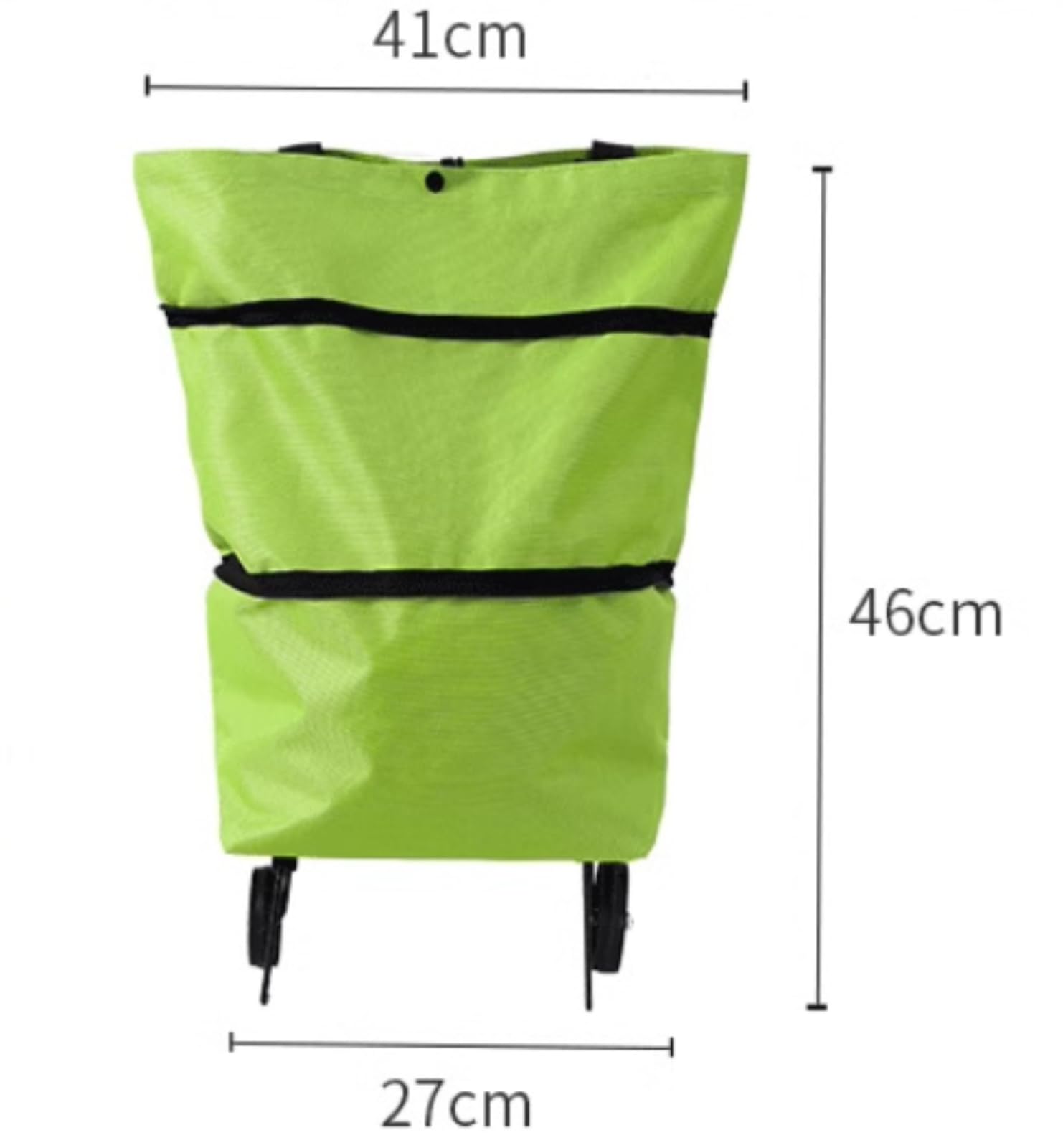 Carrello da spesa portatile, carrello pieghevole leggero con ruote, per uso domestico, per prelevare i pacchi, piccolo triciclo (nero).