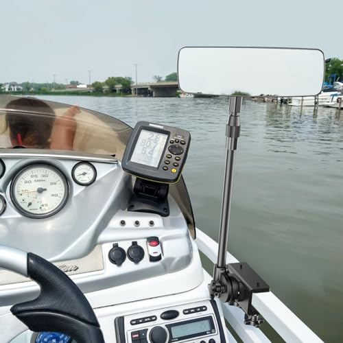 Image of Boat Mirror, Upgrade Pontoon Boat Rear View Mirror for Pontoon Boat