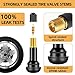 uadbau 10 Pcs Snap-in Tire Valve Stems, TR413 Rubber Tubeless Tire Valve Stems - Fits 0.453 Inch Rim Holes, Replacement Valve Stems for Tubeless Tires on Cars, Trucks, Lawn Mowers, Go-Karts (Black)