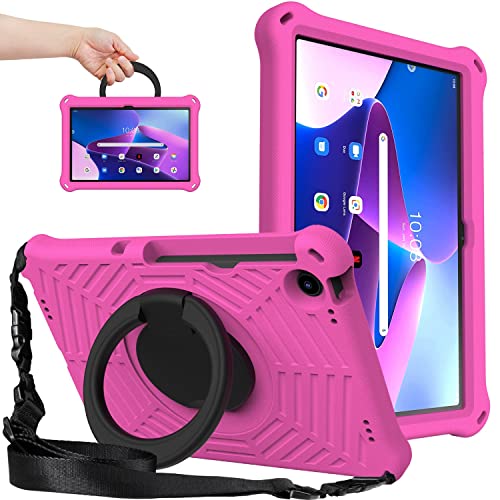 Funda para Tablet PC Compatible with Lenovo Tab M10 Plus 3ra Gen 10.6' TB-125F/128F (2022) Niños: a Prueba de caídas duraderas livianas Eva Caso, 360 Grados giratorios del Mango multifunción de patad