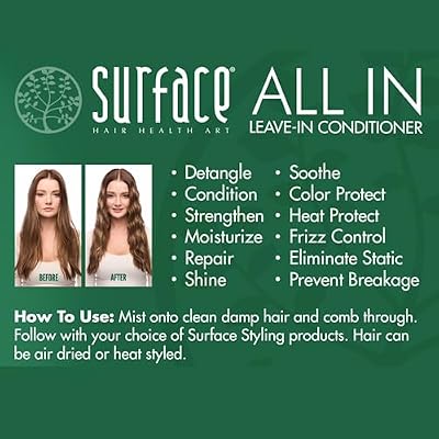 SURFACE Hair ALL IN Leave In Conditioner - Detangles, Controls Frizz & Strengthens for All Hair Types- 6 fl oz