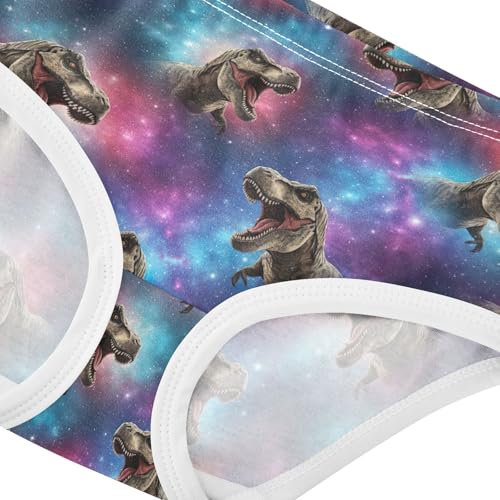 Joisal Colorful Dinosaurs Neon Panties Little Girl Toddlers Underwear Floral Cotton Artistic Underpants Briefs 2t4
