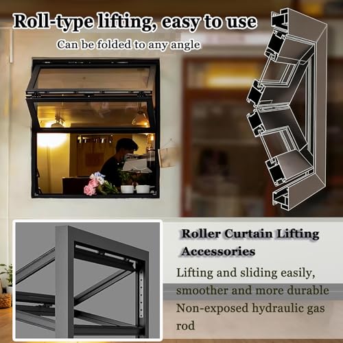Ventana de servicio plegable para cafetería de comida rápida y food trucks modernos 3