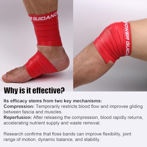 Image of POWER GUIDANCE Muscle Floss Bands - Compression Bands - Mobility & Recovery Bands - for Improving Movement, Increasing Circulation & Reducing Soreness