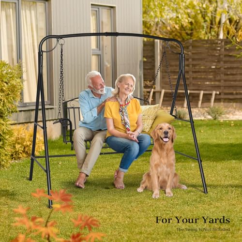 Image of VINGLI Heavy Duty Porch Swing Stand, 660 LBS Steel Frame, Antique Bronze