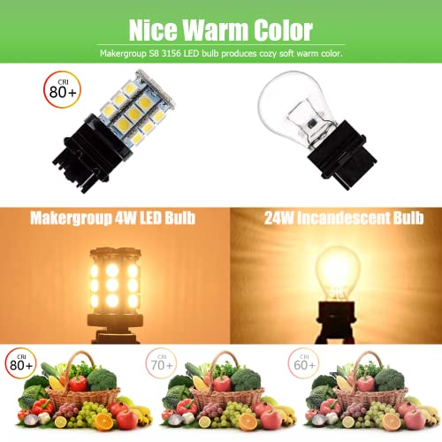 Makergroup S8 3156 Wedge Base Led Light Bulb 12Vac/Dc Low Voltage 4Watt Warm White 2700K-3000K For Outdoor Landscape Lighting Pathway Deck Step Paver Lights,Driveway Lights 6-Pack #TOP3