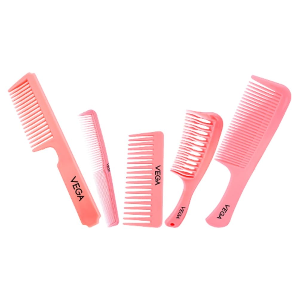 Vega Hair Comb Set- Pack of 6, (India's No.1* Hair Comb Brand) For Men and Women, (HCS-03)-image-20