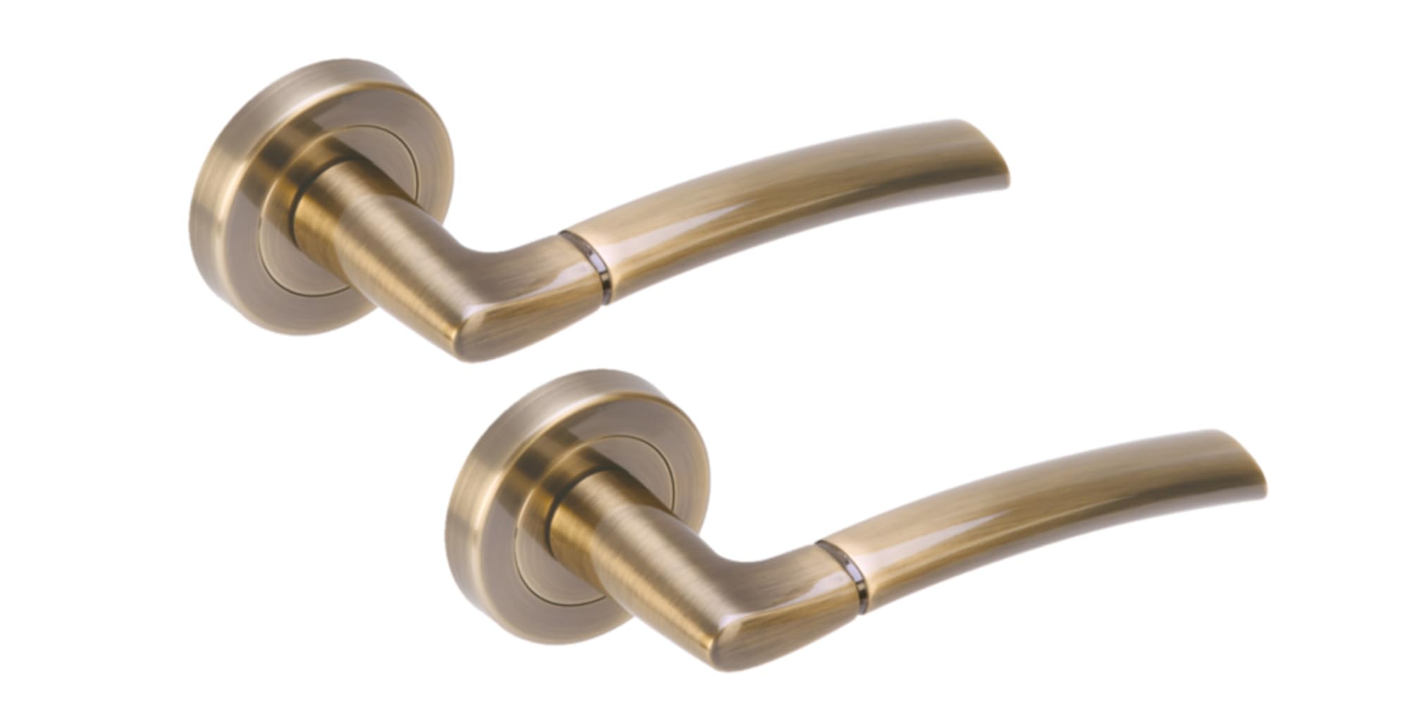 Hunta HANDLEZONE® Neemo Lever On Round Rose Door Handles, Internal Passage Latch Handles, 1 Set - Antique Bronze — image 1