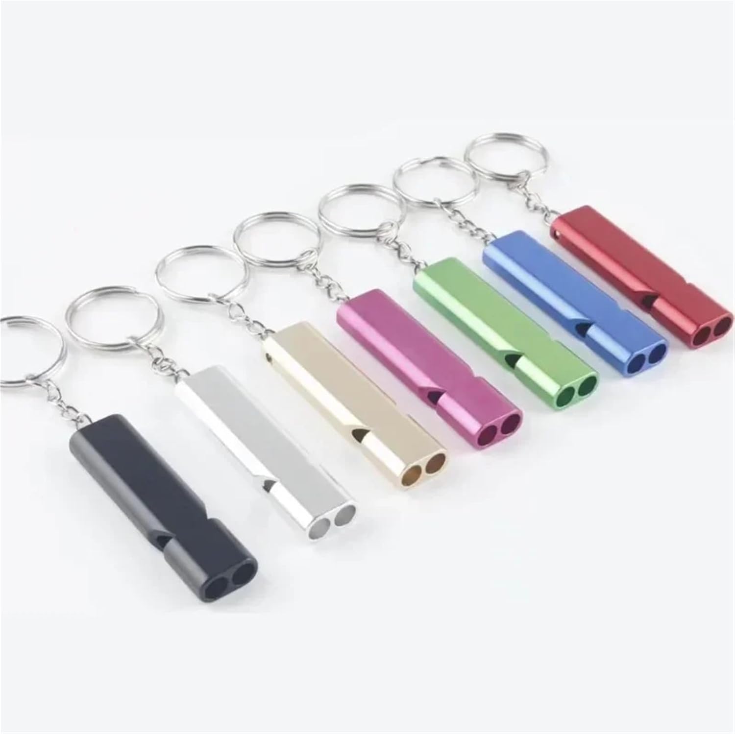 Emergency Whistle 50Pcs Dual Frequency Survival for Outdoor Hiking Climbing Emergence Cheerleading Souvenirs(Blue)