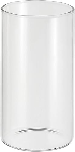 PATIKIL Jarrón cilíndrico de vidrio transparente de 4.7 x 2.6 pulgadas, florero de flores de mesa, jarrón flotante para decoración del hogar,