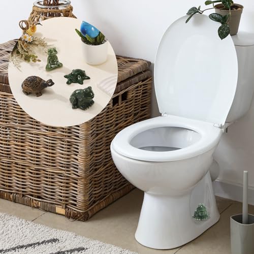 Masquer vis WC rouillées avec le cache-boulons de toilettes grenouille