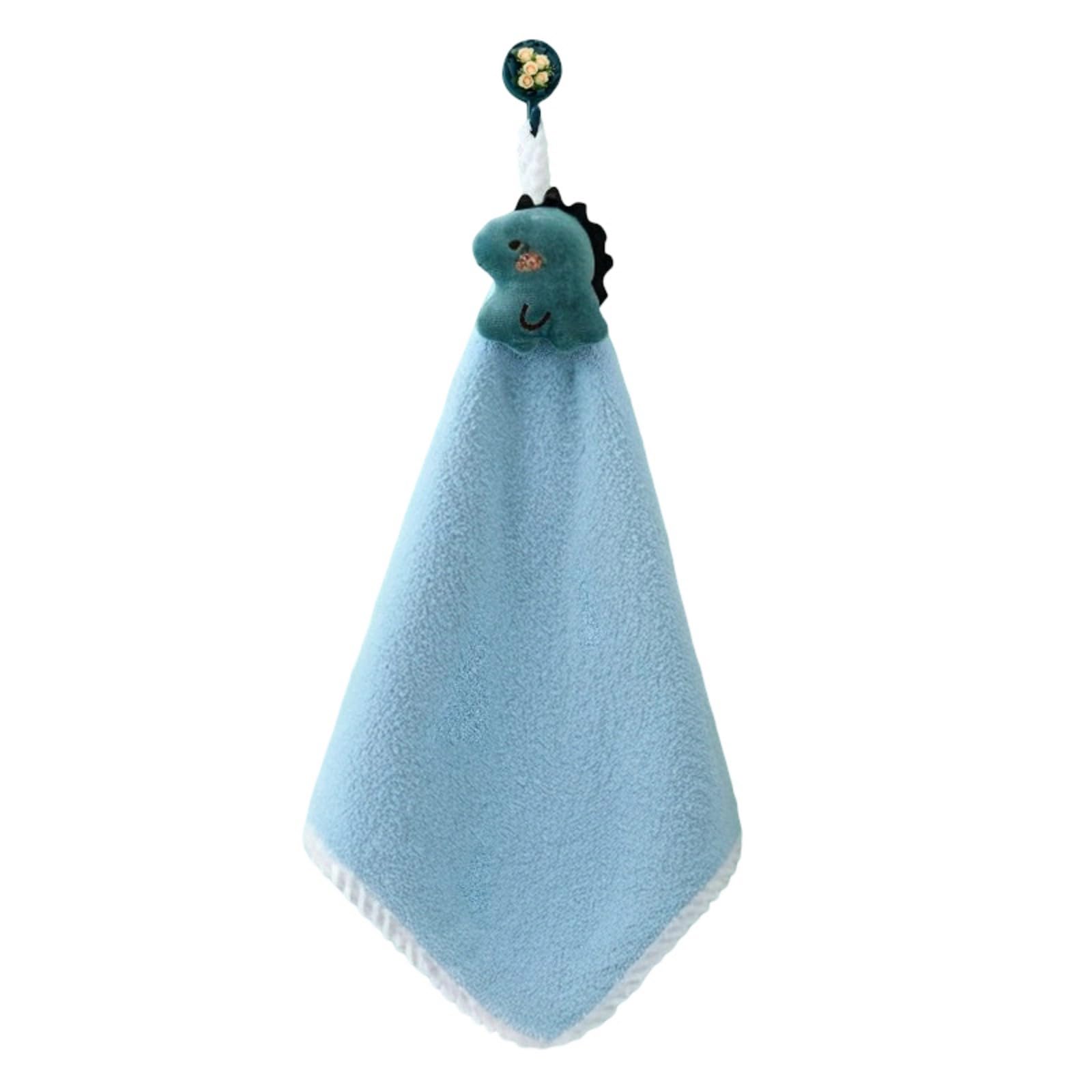 HDOYTXXM Lovely Cartoon Designs Hanging Absorbent Towel Craft of Corals Fleece Easy to Cleaning for Bathroom Kitchen Use Lovely Hanging Towel