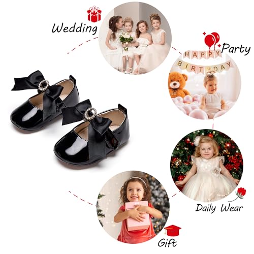 Image of PHIRAMIN Toddler Girl Mary Jane Dress Shoes-Little Girl School Uniform Shoes for Wedding Party