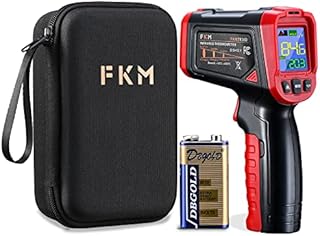 Infrared Thermometer - FKM Digital Temperature Gun with Patented Circular Laser, Non Contact Laser Thermometer Gun for Cooking/Ovens/Home Repairs, -58℉~1022℉ (-50℃-550℃), Not for Use on Humans