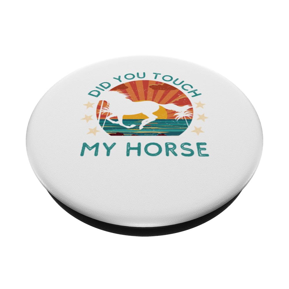 equine enigma - the horseplay tee PopSockets Swappable PopGrip, Black - Image 2