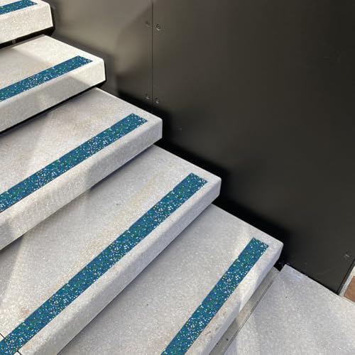 Image of MAYJOYDIY 5.5 Yards Blue PET Anti Slip Tape 2 Inch Self-Adhesive Non Skid Tape High Friction Tape Non-Slip Traction Grip Tape for Staircases Shower Stairs Pool Tubs Wet Areas
