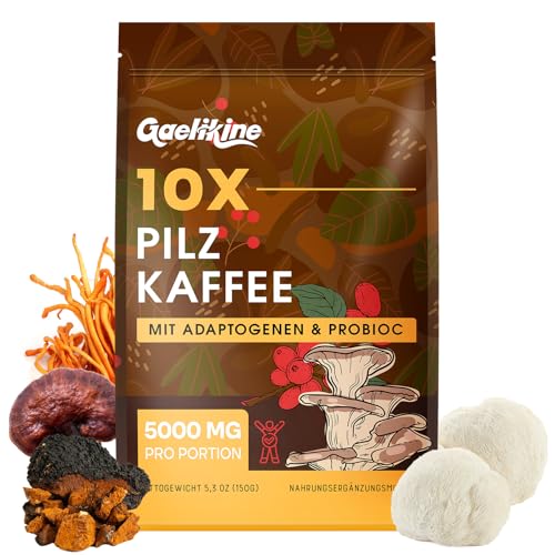 Gaelikine Café de Hongos, Mezcla de 10 Hongos con Adaptógenos y...