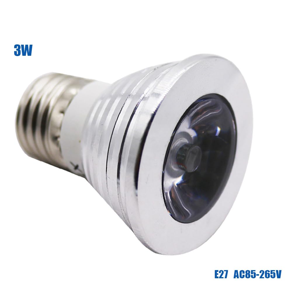 3W Bombilla inteligente E27,Regulable Cambio de Color Bombilla Led con mando,para Hogar, Decoración, Bar, Fiesta (12 Unidad)