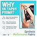 OK TAPE Synthetic Kinesiology Tape, 20 Strips, Precut K Tape, Performance Elastic Athletic Tape for Pain Relief & Muscle Support, Waterproof, 2